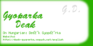 gyoparka deak business card